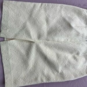 Banana Republic Cream Textured Skirt